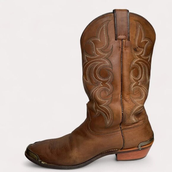Nocona Brown Western Cowboy Boots - Picture 5 of 14
